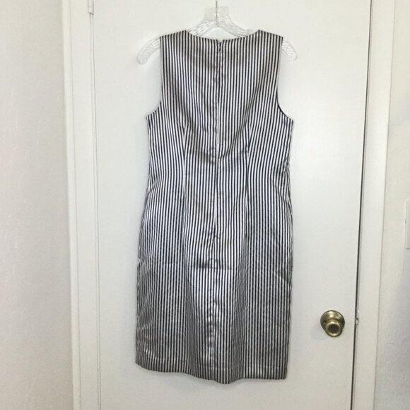 Banana Republic Navy Stripe Double Bow Shift Dress - Picture 5 of 10